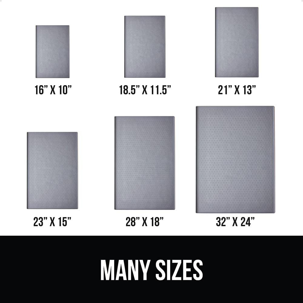 HKM-4087357 Silicone Anti-Spill Placemat for Pets - Non-Slip, Available in Gray and Black, Multiple Sizes