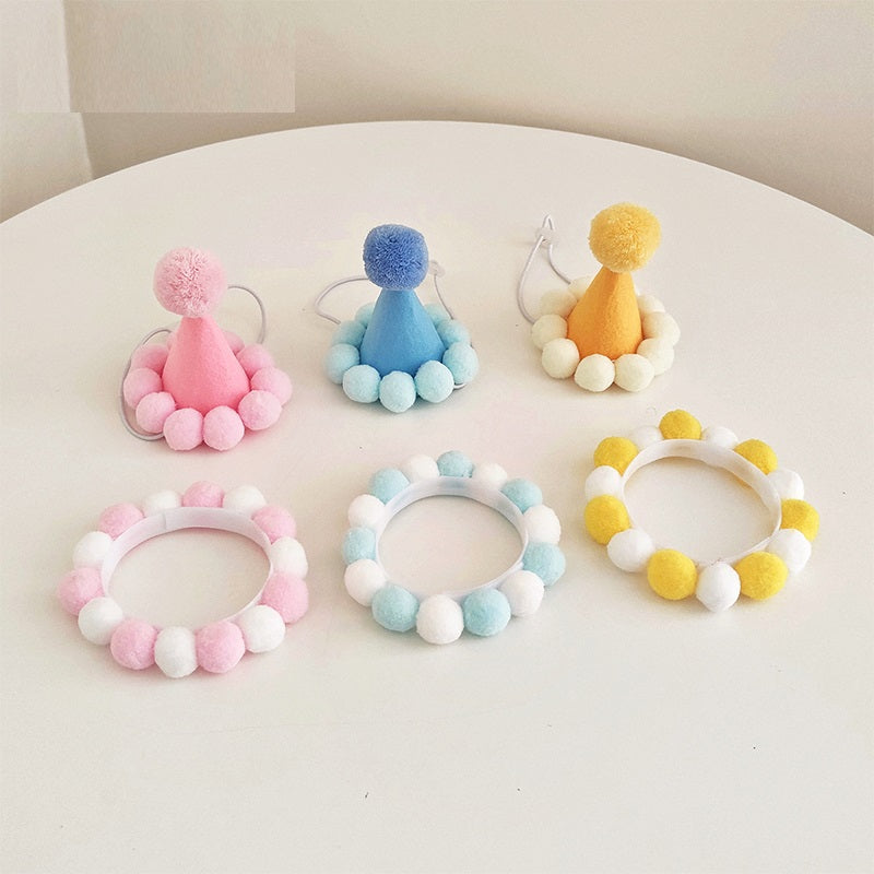 HKM-4088125 Pet Birthday Hat for Small Cats and Dogs - Cute Decoration Photo Prop