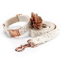 HKM-408851 Floral Lace Cat and Dog Harness with Towing Rope - All Seasons, Polyester Material in Sizes S, M, L