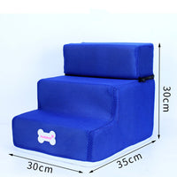 HKM-4088765 Pet Climbing Ladder with Breathable Mesh and High-Resilience Sponge, Detachable Design, 35x30x30CM