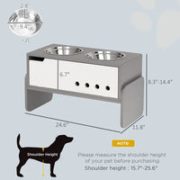 HKM-4089277 Adjustable Elevated Dog Bowl Stand with Slow Feeder Mat for Medium to Extra Large Dogs