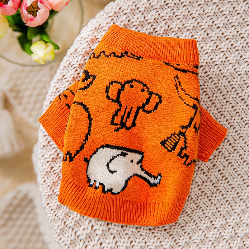 HKM-4090045 Cozy Rabbit Sweater for Small Puppies - Lightweight Casual Pet Clothing