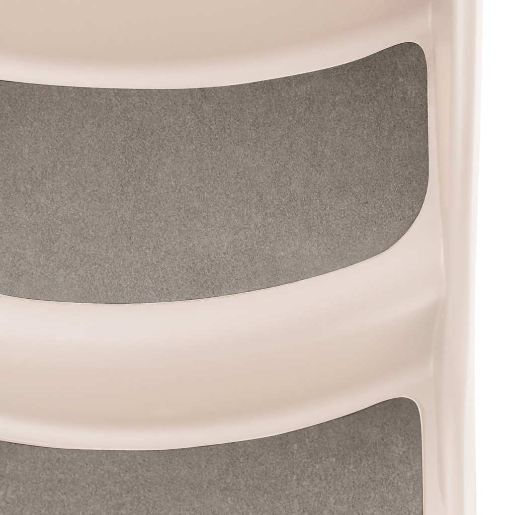 HKM-4090557 Cream 3-Step Foldable Dog Staircase for Easy Access to Cars and Sofas