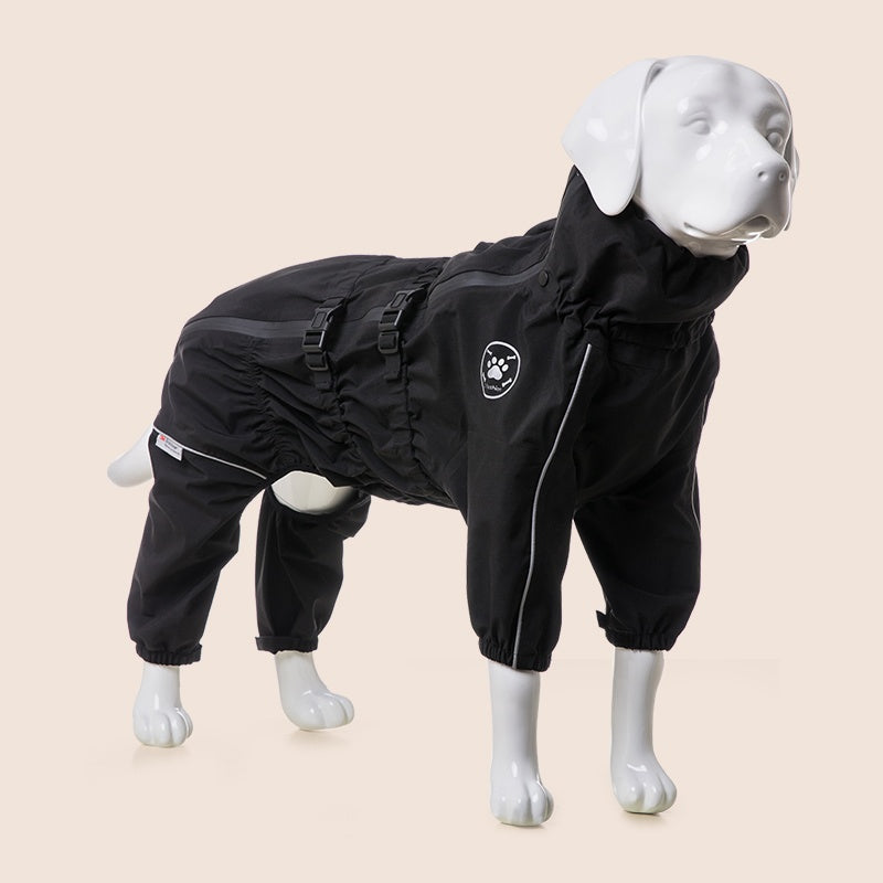 HKM-4091069 Waterproof Breathable Jacket for Medium to Large Dogs - Casual Pet Raincoat in Multiple Colors