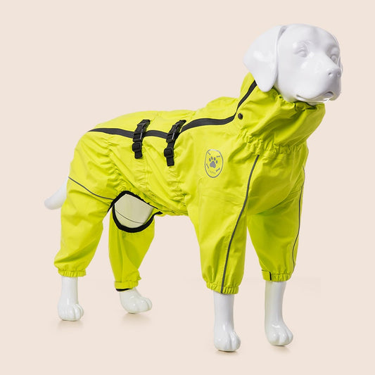 HKM-4091069 Waterproof Breathable Jacket for Medium to Large Dogs - Casual Pet Raincoat in Multiple Colors