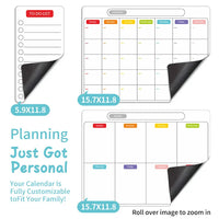 HKM-409107 Magnetic Weekly and Daily Calendar for Refrigerator Organiser