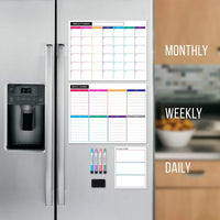 HKM-409107 Magnetic Weekly and Daily Calendar for Refrigerator Organiser