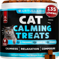 HKM-4091325 Calming Hemp Treats for Cats with Melatonin – Stress and Anxiety Relief Chews for Relaxation