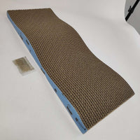 HKM-4091453 Medium Wavy Cat Scratching Post with Grab Plate for Interactive Play