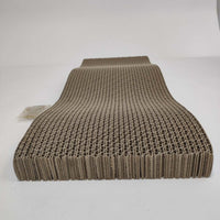 HKM-4091453 Medium Wavy Cat Scratching Post with Grab Plate for Interactive Play