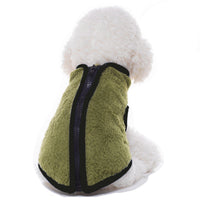 HKM-4091837 Cotton Casual High Neck Zipper Vest for Pets in Various Sizes