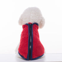 HKM-4091837 Cotton Casual High Neck Zipper Vest for Pets in Various Sizes