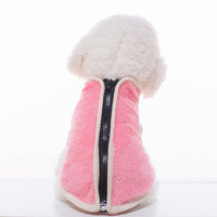 HKM-4091837 Cotton Casual High Neck Zipper Vest for Pets in Various Sizes