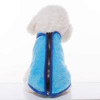 HKM-4091837 Cotton Casual High Neck Zipper Vest for Pets in Various Sizes