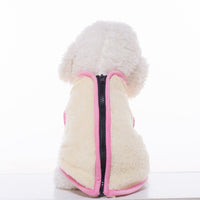 HKM-4091837 Cotton Casual High Neck Zipper Vest for Pets in Various Sizes