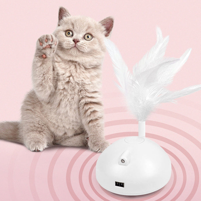 HKM-4092093 Interactive USB Rechargeable Cat Toy with Motion and Light Features