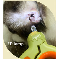 HKM-4092733 LED Light Pet Nail Clippers for Cats and Dogs with Ergonomic Non-Slip Handle