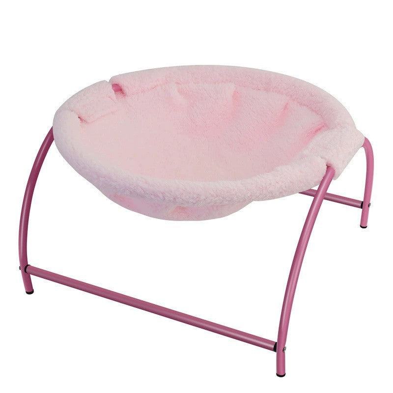 HKM-4092861 Cat Hammock Bed for Deep Sleep – Comfortable Hanging Basket with Washable Plush Cover and Iron Frame