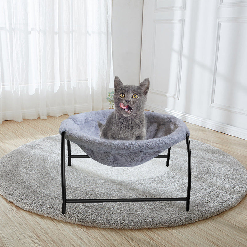 HKM-4092861 Cat Hammock Bed for Deep Sleep – Comfortable Hanging Basket with Washable Plush Cover and Iron Frame