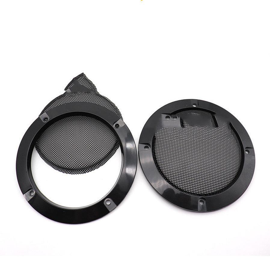 HKM-409299 Car Subwoofer Speaker Protective Cover - 2" to 10" Sizes, Metal and ABS Construction, Black Finish