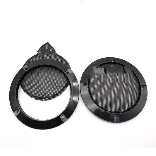HKM-409299 Car Subwoofer Speaker Protective Cover - 2" to 10" Sizes, Metal and ABS Construction, Black Finish