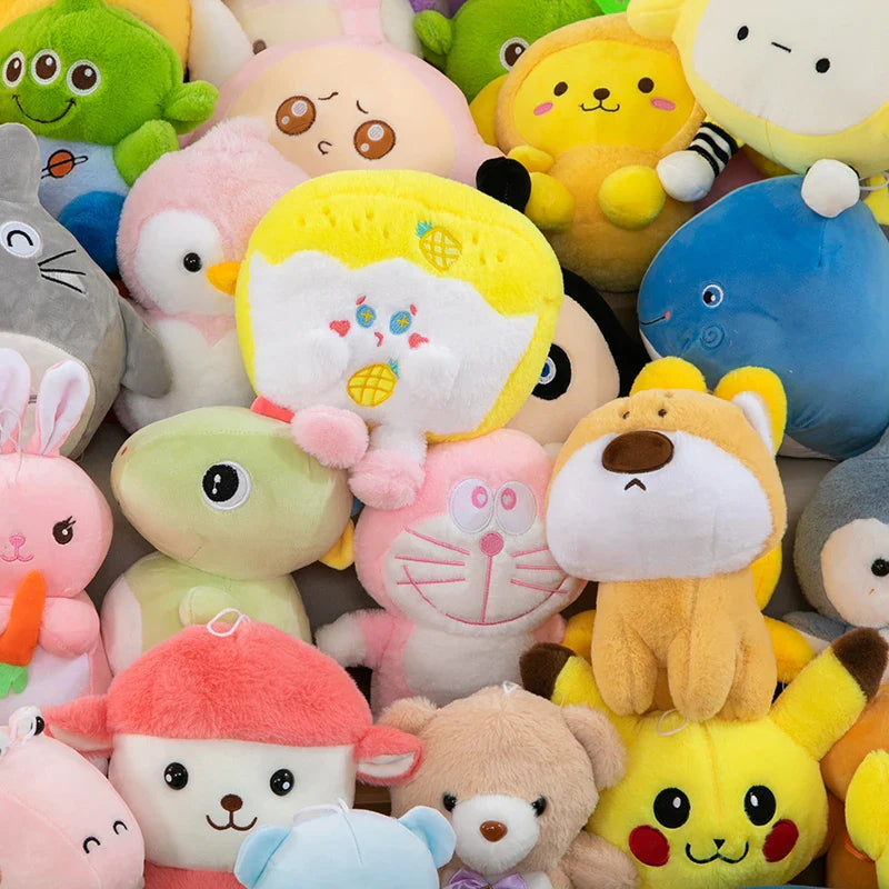 HKM-409427 Cute and Soft Mixed Plush Stuffed Animal Toys for Claw Machines (10-15cm)