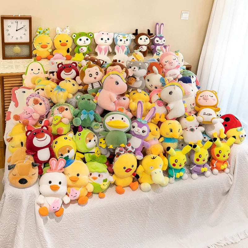 HKM-409427 Cute and Soft Mixed Plush Stuffed Animal Toys for Claw Machines (10-15cm)