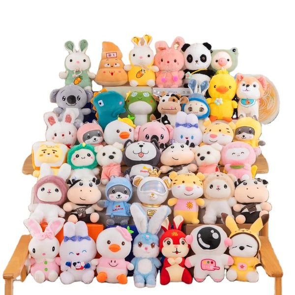HKM-409427 Cute and Soft Mixed Plush Stuffed Animal Toys for Claw Machines (10-15cm)