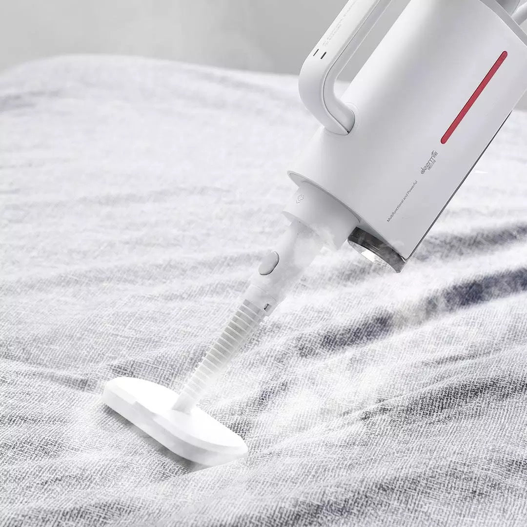 HKM-409491 Deerma DEM-ZQ610 Multi-Functional Steam Cleaner with 5 Brush Heads, 1600W Lightweight Design