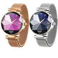 HKM-409491 Steel Band Bracelet with Heart Rate and Blood Pressure Monitor, Compatible with iOS and Android, 1.04-inch Display