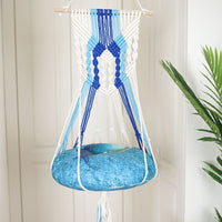 HKM-4095293 Cotton Rope Woven Pet Nest for Cats and Dogs, Hanging Basket Design