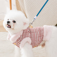 HKM-4095677 Thickened Cotton Pet Clothes for Autumn and Winter – Casual Red Style in Various Sizes