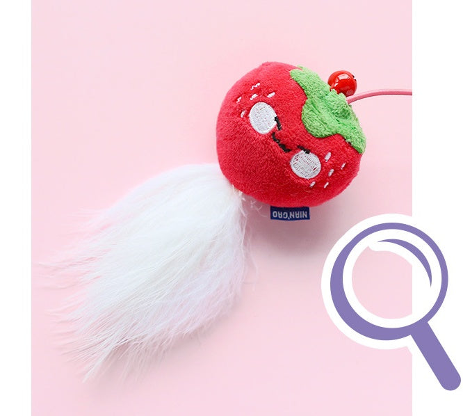 HKM-4096061 Feather Plush Cat Teaser Stick - Bite Resistant Cat Toy