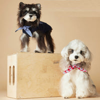 HKM-4096829 Sailor Collar Sleeveless Vest for Schnauzer, Bichon, Yorkshire, and Sausage Dogs in Dark Blue and Beige