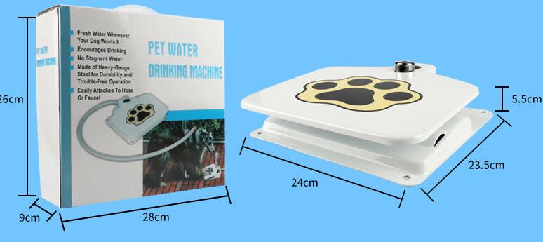 HKM-4097085 Outdoor Pet Water Fountain with Hose Attachment and Paw Pad Activation