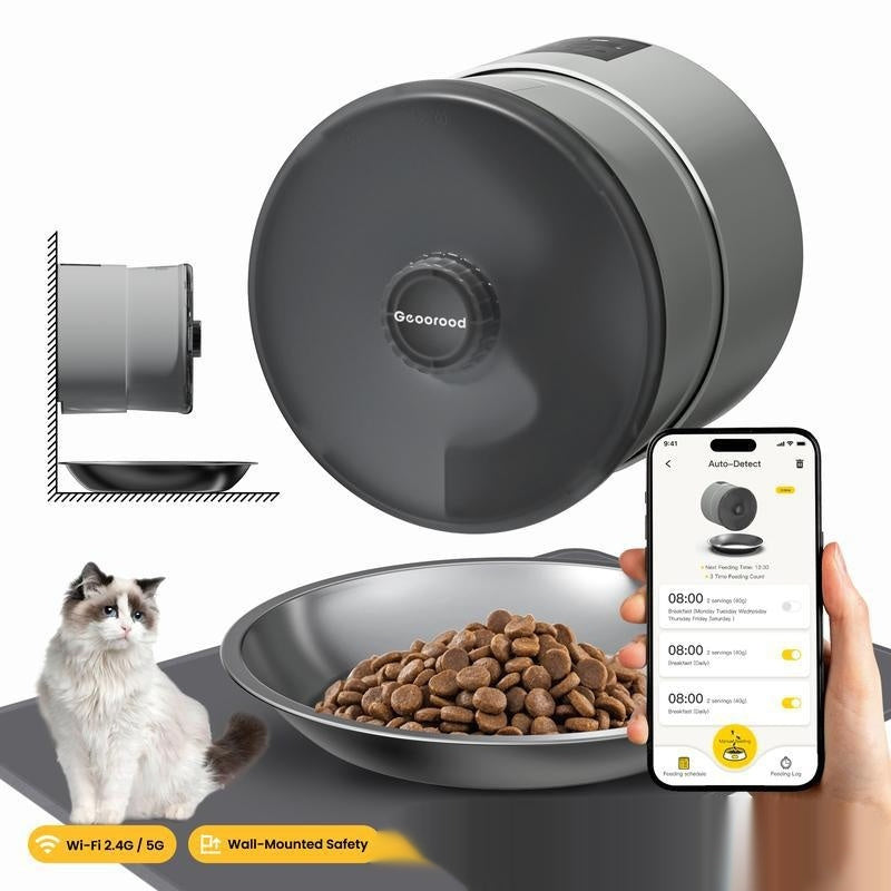 HKM-4097213 Automatic Pet Feeder with Remote Control for Timed Dog and Cat Food Dispensing