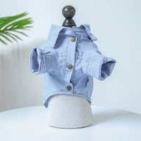HKM-4097597 Denim Dog Shirt for Pets - Stylish Polyester Pet Clothing