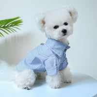 HKM-4097597 Denim Dog Shirt for Pets - Stylish Polyester Pet Clothing