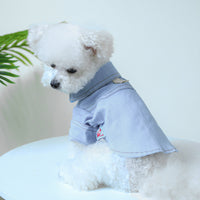 HKM-4097597 Denim Dog Shirt for Pets - Stylish Polyester Pet Clothing