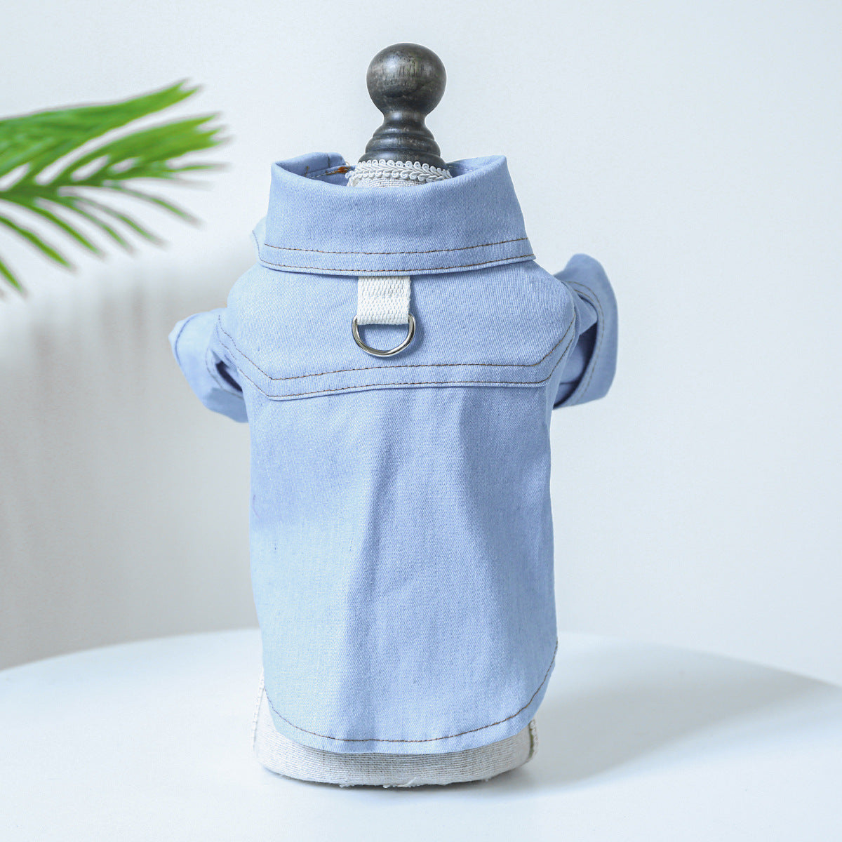 HKM-4097597 Denim Dog Shirt for Pets - Stylish Polyester Pet Clothing