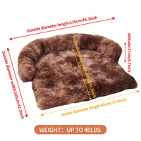 HKM-4098493 Fluffy Plush Dog Bed with Removable Washable Cover for Medium to Large Pets