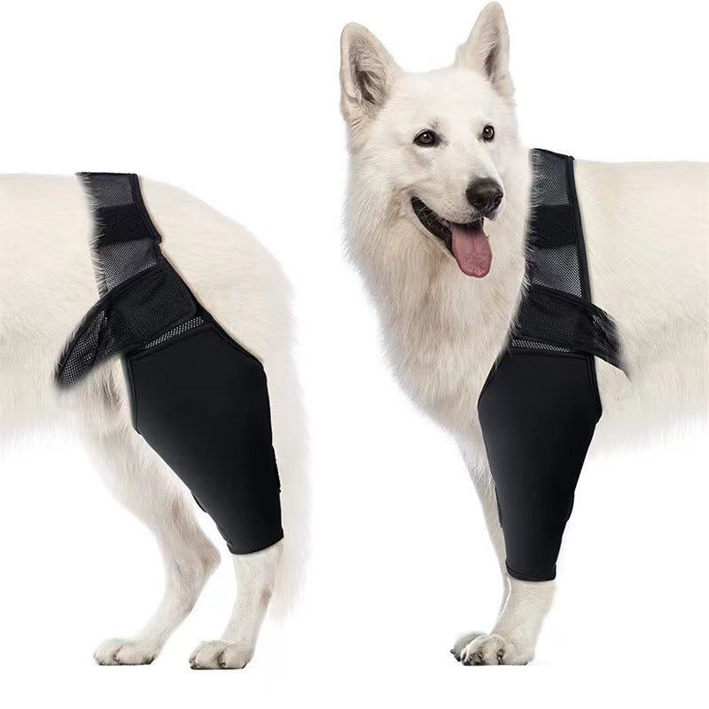 HKM-4098621 Dog Leg Support Protector with Adjustable Straps for Front and Rear Leg Injuries, Stabilizing Knee Brace