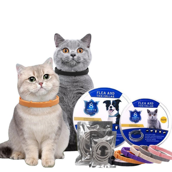 HKM-4099005 Deworming Collar for Cats - Anti-Lice, Flea & Tick Protection - Available in Six Colors