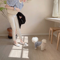 HKM-4099389 Cute Pet Dog Dress with Daisy Flower Print in Blue and Purple, Comfortable Tutu Style, Multiple Sizes Available