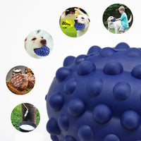 HKM-4099645 Natural Rubber Rugby Pet Toy for Dental Care and Vocal Play, Beef Flavor, 11.5x7 cm