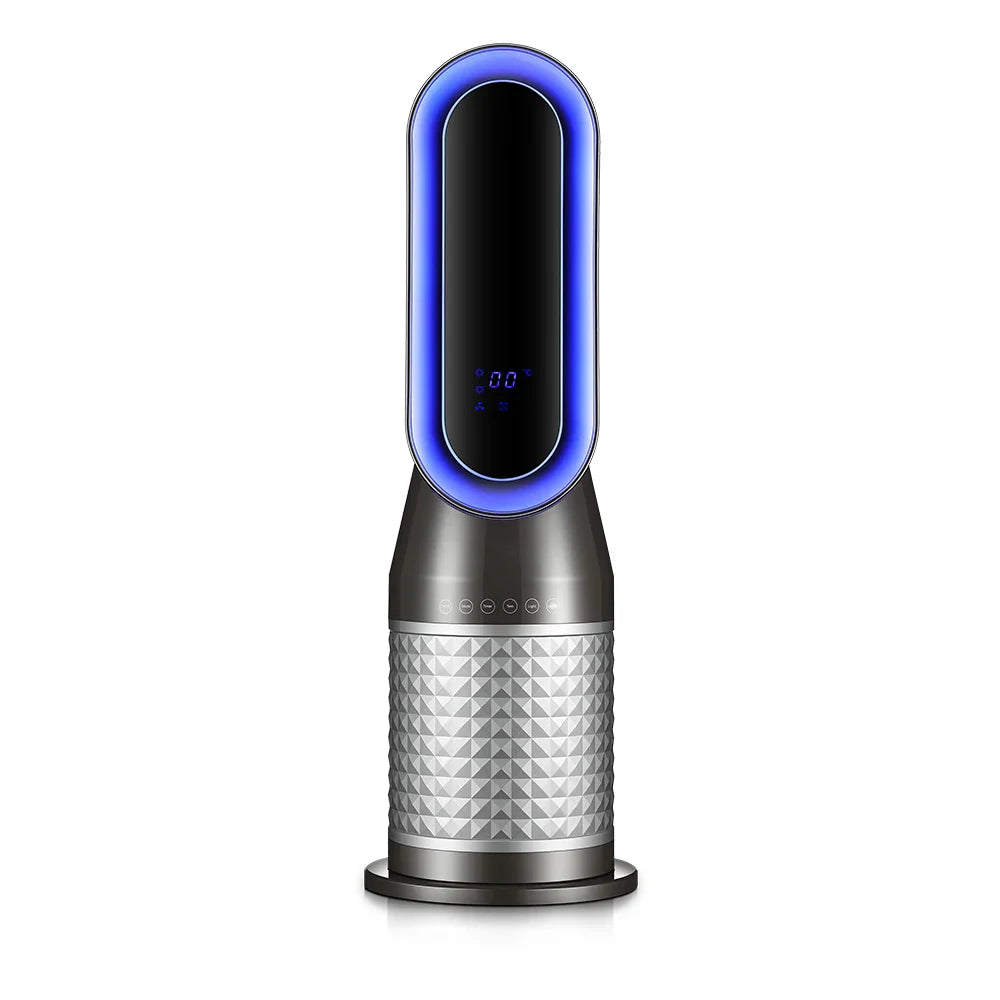 HKM-410003 Bladeless Electric Fan Heater with Night Light – 2000W Dual Purpose Portable Device for Home and Office Use
