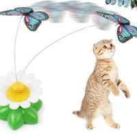 HKM-410003 Electric Rotating Butterfly and Bird Flower Pet Toy with Remote Control