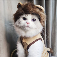 HKM-4101181 Pet Transformation Costume for Dogs and Cats - Stretch Velvet Lion Outfit