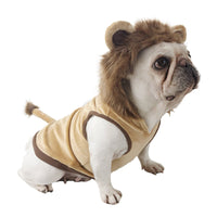 HKM-4101181 Pet Transformation Costume for Dogs and Cats - Stretch Velvet Lion Outfit