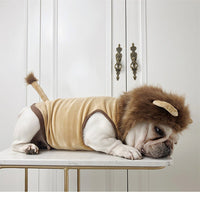 HKM-4101181 Pet Transformation Costume for Dogs and Cats - Stretch Velvet Lion Outfit